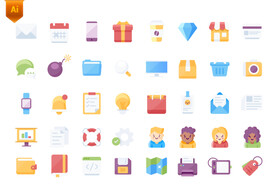 扁平网页小图标