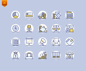 商务金融线性图标