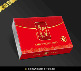 河蟹包装平面展开图