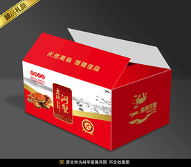 河蟹包装平面展开图