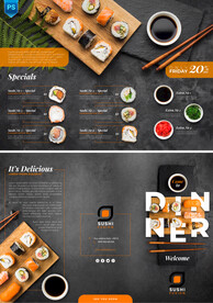 高档美食菜单模板