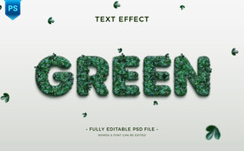 绿色环保立体字