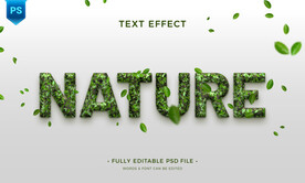 叶片纹理立体字