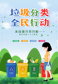 保护环境垃圾分类海报
