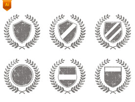 复古质感盾牌徽章