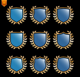 橄榄枝盾牌图标