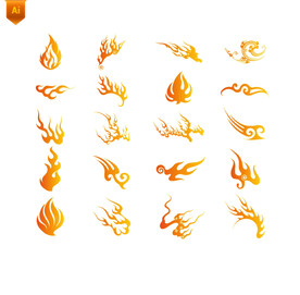火焰纹理矢量素材