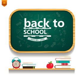 黑板矢量插画素材