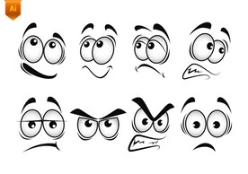 卡通大眼睛插画