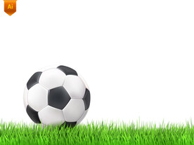 质感足球草地插画