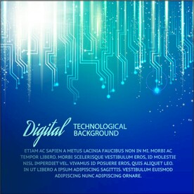 浅蓝色科技芯片电路