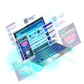 信息科技电脑元素