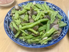 长豆角炒肉