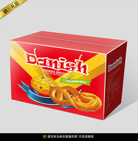 饼干包装平面展开图