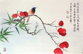 叶稀清竹立天寒