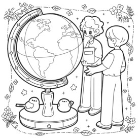 简笔画地理线稿