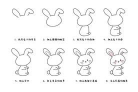 小白兔简笔画教程图