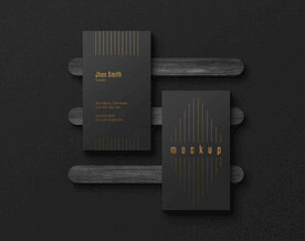 高档黑色名片样机