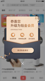 APP购物金融会员界面