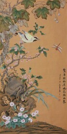 惊鸟排林度 风花隔水来