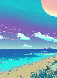 蒸汽波海洋参考图