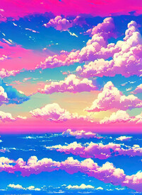 蒸汽波海洋参考图