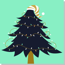 圣诞树矢量素材插画