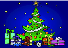 圣诞树矢量素材插画