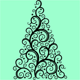 圣诞树矢量素材插画