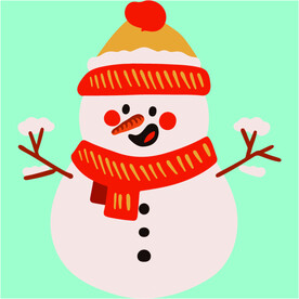 圣诞雪人插画