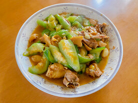 丝瓜焖鸡 肉