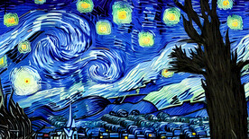 星空油画梵高风格