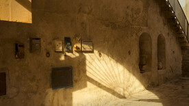 马泰拉的石窟民居和石头教堂花园