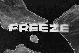 高端抽象冰封冰冻艺术字效样机