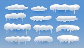 厚厚融化中的雪块素材下载