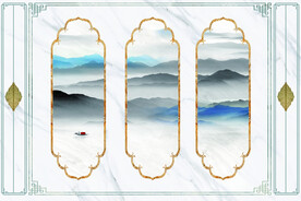 背景墙水墨装饰画