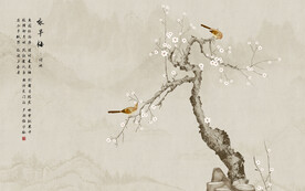 背景墙水墨装饰画