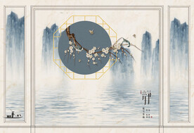 背景墙水墨装饰画