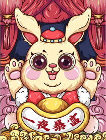 兔年 一夜暴富海报