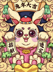兔年招财进宝海报