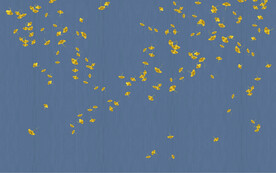 水墨山水简约花鸟背景客厅装饰画