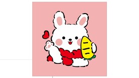 兔子抱枕矢量