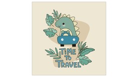 小恐龙抱枕矢量