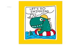 小恐龙抱枕矢量