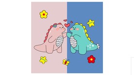 小恐龙抱枕矢量