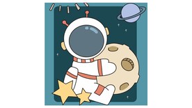 宇航员抱枕矢量