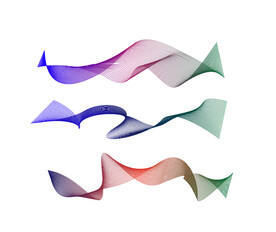 渐变线条波浪线