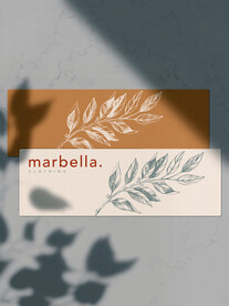 树叶阴影横板手幅样机