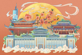 南京国潮风插画