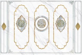 水墨山水简约花鸟背景客厅装饰画